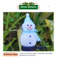 thumbnail image 5 of Solar Pathway Lights Snowman Christmas Decorations Garden Stakes Lights for Outdoor Yard Lawn Holiday Decor, 5 of 10