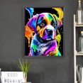 thumbnail image 4 of Kit de pintura por números sobre lienzo, arte al óleo artesanal, imagen de perros multicolores, 40x50cm, 4 of 9