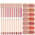 thumbnail image 2 of Rouges à Lèvres pour Femmes Anti-Adhérence à la Tasse Brillant à Lèvres Crayon Contour des Lèvres Ensemble Combiné Rouge à Lèvres Crayon Contour des Lèvres Velours Intégré et Brillant à Lèvres Ensemble de Maquillage des Lèvres Convient aux Filles et aux Femmes, 2 of 9