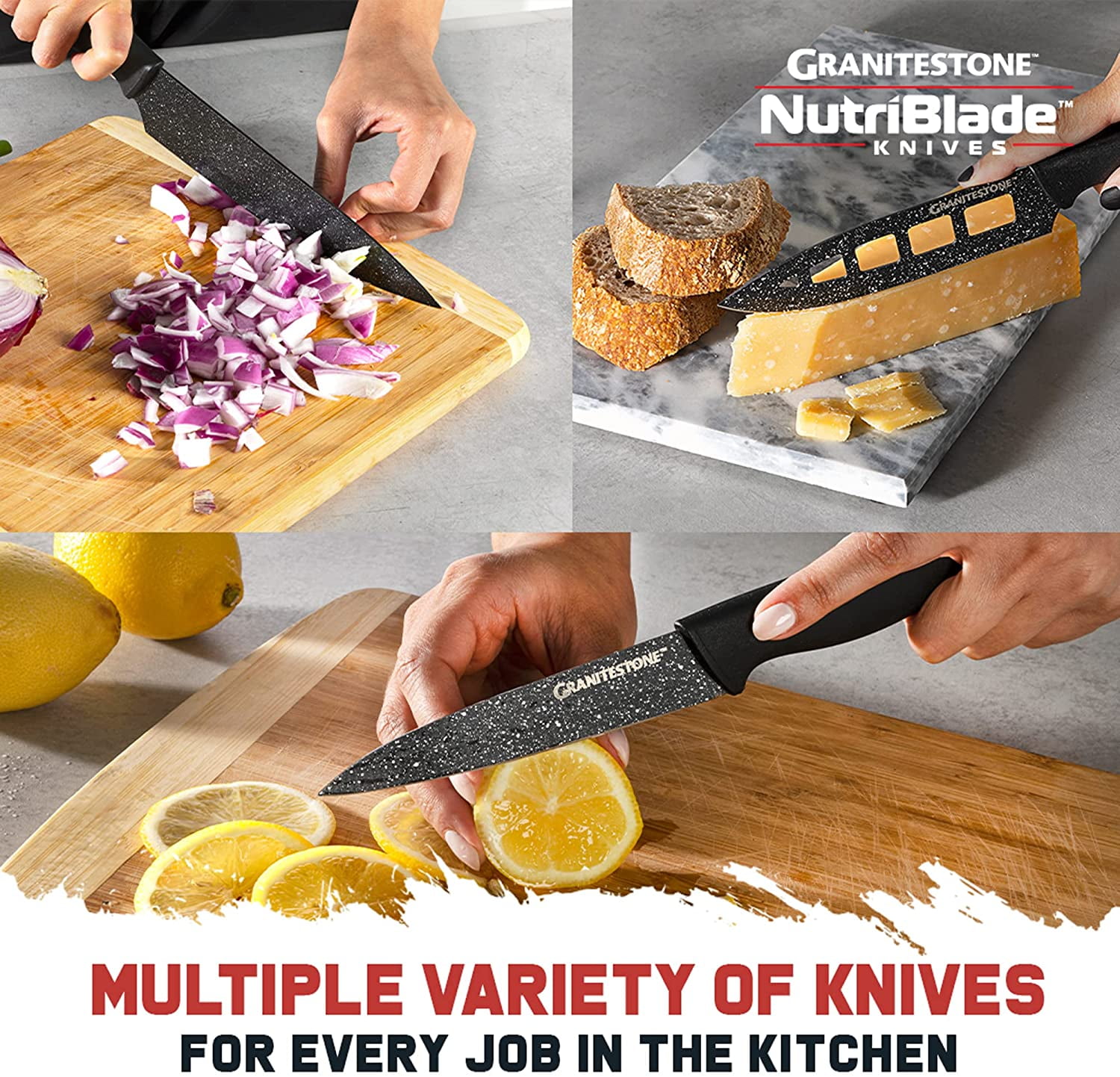 Granitestone Nutriblade 12-Piece Stainless Steel Knife Set