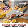 thumbnail image 4 of Granitestone Nutriblade 12-Piece Santoku Knives, High Grade Professional Chef Kitchen Knives with Easy-Grip Handles, Stainless Steel Rust-proof blades – Dishwasher-safe As Seen On TV, 4 of 8