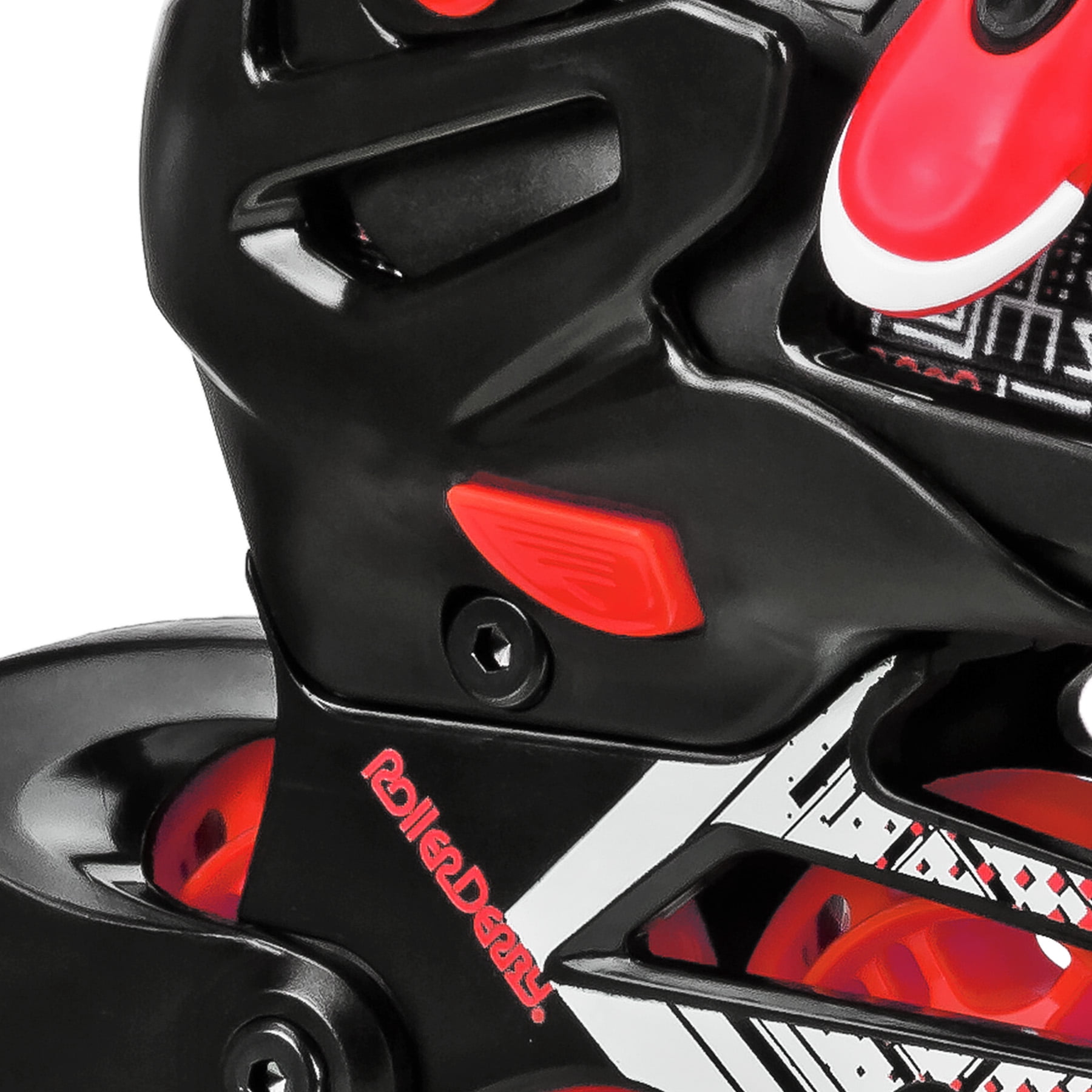 Roller Derby Falcon 2-in-1 Combo Adjustable Quad and Inline Skates, Black/Red, Medium