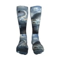 thumbnail image 5 of KLL Fantasy Swan Yacht Design Print Cool Socks Men's Women's Crew Socks Funny Crazy Novelty Stockings, 5 of 8