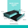 thumbnail image 4 of Cama Doble Matrimonial Roomi Resistente Y Cómoda Color  Azul, 4 of 4