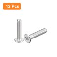thumbnail image 3 of Unique Bargains M5x0.8x25mm 12Pack Metal Flat Round Head Screws Phillips Drive Machine Bolt, 3 of 5