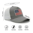 thumbnail image 4 of Waldeal American Flag Trucker Hat for Men Women, Adjustable Snapback Mesh USA Flag Baseball Cap, 4 of 7