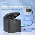 thumbnail image 4 of For Gopro Hero 13 Battery 2-Pack 2100mAh and USB Storage 3-Channel Fast Charger Fully Compatible with Go Pro Hero 13 Black, 4 of 6