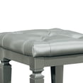 thumbnail image 2 of Lexicon Allura Rubberwood Vanity Stool in Silver, 2 of 6