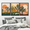 thumbnail image 2 of IDEA4WALL Framed Canvas Print Wall Art Set of 3 Joshua Tree Art Prints Large Boho Wall Decor Minimalist Modern Mid Century Abstract Desert Cactus Modern Artwork for Bedroom - Black 24"x36"x3, 2 of 5