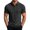 Black, variant on hoksml Men's Polyester Fabric Short Sleeve Collared Shirt, Snap Button Placket Side Seam Detail Slim Fit Solid Casual Golf Daily Top