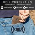thumbnail image 2 of Stealth Mode Trifold Leather Wallet for Men with RFID Blocking (Slate), 2 of 12
