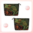 thumbnail image 2 of Makeup Bag Small Cosmetic Bags for Women Travel Toiletry Bag Zipper Pouch Purse Organizer Pouches, Frog Green, 2 of 7