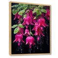 thumbnail image 2 of Designart "Black And Pink Blooms Of Fuchsia Flowers" Fuschia Floater Framed Canvas Prints, 2 of 5