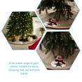 thumbnail image 4 of Tineasur Linen Christmas Tree Skirt Light Brown with Snowman Design and Self-Adhesive Backing for Festive Holiday Decoration, 4 of 6