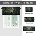 thumbnail image 6 of Leopard Curtain Valance for Kitchen Tropical Palm Leaves Cheetah Plant Jungle Wildlife Safari Animal Rod Pocket Valances for Bedroom Living Room Dining Room 54 by 18 in, 1 Panel, 6 of 6
