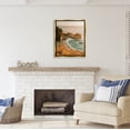 thumbnail image 2 of Stupell Industries Waves Crashing Rocky Cove Coastal Photography Gold Floater Framed Art Print Wall Art, 2 of 6