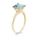 thumbnail image 2 of 10k gold princess cut gemstone ring, 2 of 2