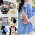 thumbnail image 3 of Simple Student Large Capacity Women's Chest Bag Waist Bag Messenger Bag= C6F7, 3 of 7