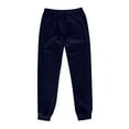 thumbnail image 6 of Sngxgn Women's Solid Cargo Long Pants Casual Relaxed Fit Straight Leg Trousers Lightweight Vintage Baggy Pants(Navy,S), 6 of 6
