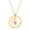 Gold B, variant on 26 Letters Necklace Encircled by Love Stainless Steel Minimalist Open Circle with Engraved Heart for Her Gold T