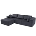 thumbnail image 7 of edx 108" Convertible Sectional Couches Comfy Fluffy 4 Seat Memory Foam Sectional Sofa Upholstered Couches for Living Room Bedroom,No Assembly Required,(Left Facing Chaise)Dark Grey, 7 of 7