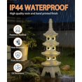 thumbnail image 6 of Solar Pagoda Garden Statues: Multi-Layer Outdoor Waterproof Resin Zen Decor for Landscape Balcony Patio Porch Yard Ornament, 6 of 10