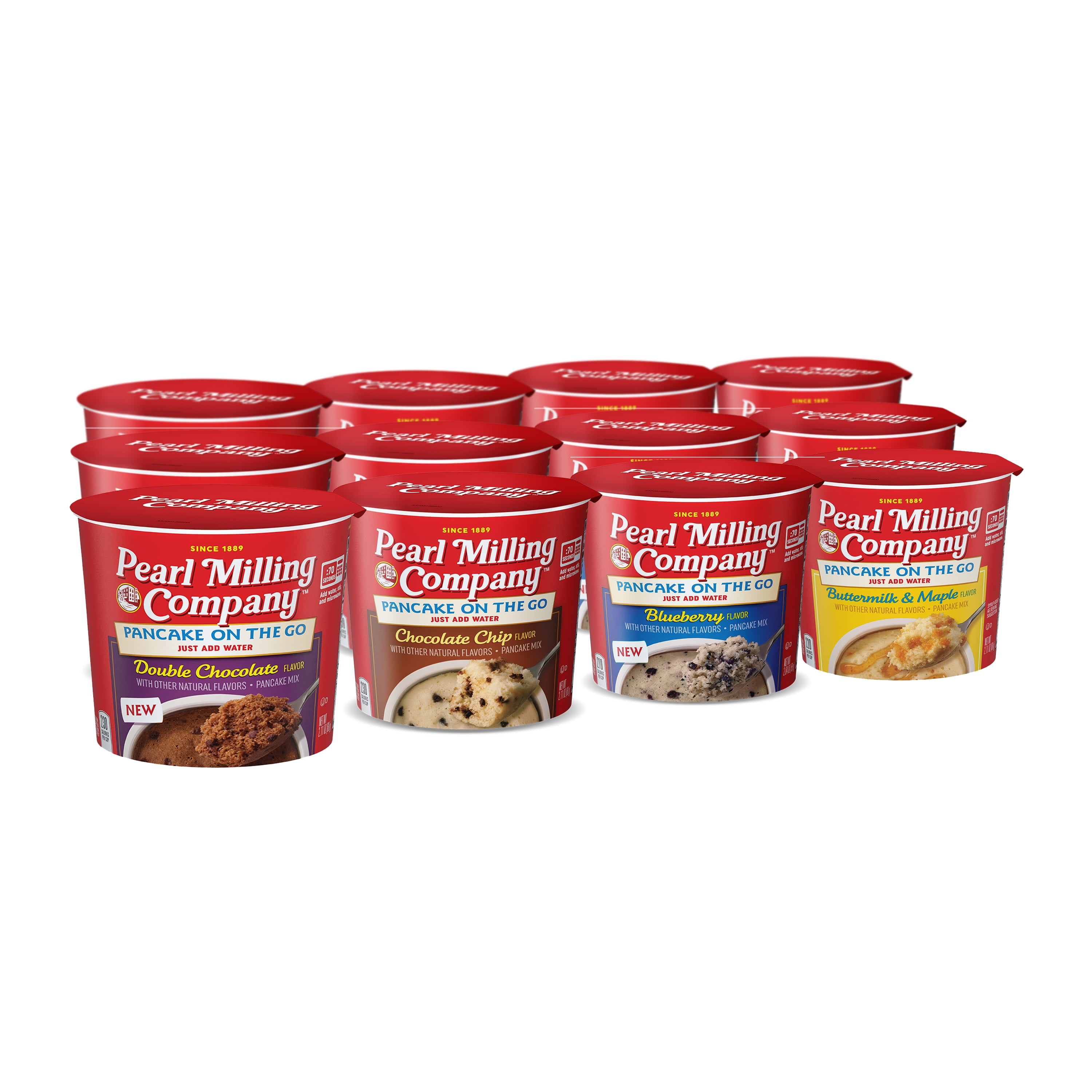 Pearl Milling Company Cups 4 Flavor Variety Pack, 12 Pack