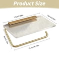 thumbnail image 3 of DJN Clearance Sale Rack Light Toilet Tissue Box Wall Mounted Storage Toilet Toilet Paper Non Perforated Storage Shelf Acrylic Roll Paper Holder Acrylic Gold One Size, 3 of 8