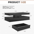 thumbnail image 2 of Sonegra 47" High-Glossy LED Coffee Table, Storage Coffee Table with 2 Sliding Drawers for Living Room, Modern Stylish Double-Layer Center Tables with LED Lights, Black, 2 of 7