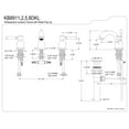 thumbnail image 2 of Kingston Brass KB8911DKL Kaiser Widespread Bathroom Faucet, Polished Chrome, 2 of 2