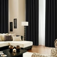 thumbnail image 2 of ZOPZO Blackout Curtains with Back Tab 2 Panels, Black, 42W x 95L Inch, Energy Saving Drapes for Home and Apartment, 2 of 5