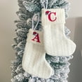 thumbnail image 4 of Xmarks Christmas Stocking with 26 Letter, Initial Embroidered Mini Cute Christmas Stockings Cotton Cord with White Super Soft Plush Cuffs Christmas Decorations, 4 of 10