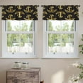 thumbnail image 2 of LALILO Kitchen Curtain Valance Galaxy Nasa Star Universe Rod Pocket Window Curtain 52"x 18" Set of 2, 2 of 7