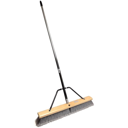 Pbma24004 Heavy Duty 24" Multi-Surface Push Broom with Silver/Black Handle