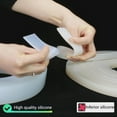 thumbnail image 4 of Gamvdout Gap Solid White Silicone Rubber Seal Strip Width 10mm to 80mm Thick 1mm to 5mm Anti-Slip Damper Sealing Gasket Heat Resistant Strip Excluder, DBPDOPPWA-5MMX20MM, 4 of 7