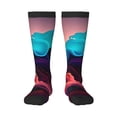 thumbnail image 2 of Lsque Colorful Surreal Landscape Printed Crew Socks Men's Women's LightWeight Thin Casual Calf Socks ,Knee High Socks,Cotton Socks, 2 of 9