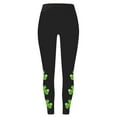 thumbnail image 3 of AherBiu St. Patrick's Day Yoga Leggings for Womens Stretch Clover Printed Workout Gym Legging Bottom Pants, 3 of 4