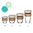 thumbnail image 2 of KeepCup Brew corcho - Taza de café reutilizable de vidrio templado y corcho natural, M 12 onzas/340 ml, profundidad, 2 of 6