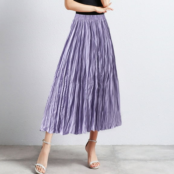 Women Mid Length Skirt Dance Party A Line High Waisted Pleated Skirt Holiday Party Half Skirts Bohemian Skirts for Women Leather Skirts for Women High Waist Skirt Shorts for Women Anime Skirt plus