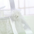 thumbnail image 6 of Toyvian Wedding Supplies White Lace Flowers Busket Satin Petal Basket for Ceremony Use, 6 of 8