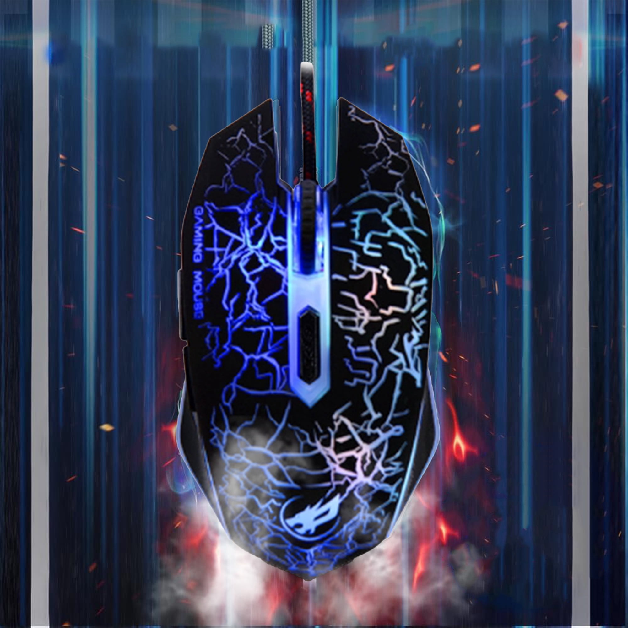 Seibosfy Gaming Mouse Wired with RGB Lighting,Computer Mouse,USB Mouse for Laptop,Black
