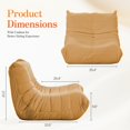 thumbnail image 5 of Large Comfy Bean Bag Chairs for Adults, Memory Foam Bean Bag Sofa, Ergonomic Fireside Beanbags Lazy Sofa with High-Resilience Foam, Non-Slip Base for Living Room, Bedroom, Dorm, Office, 5 of 7