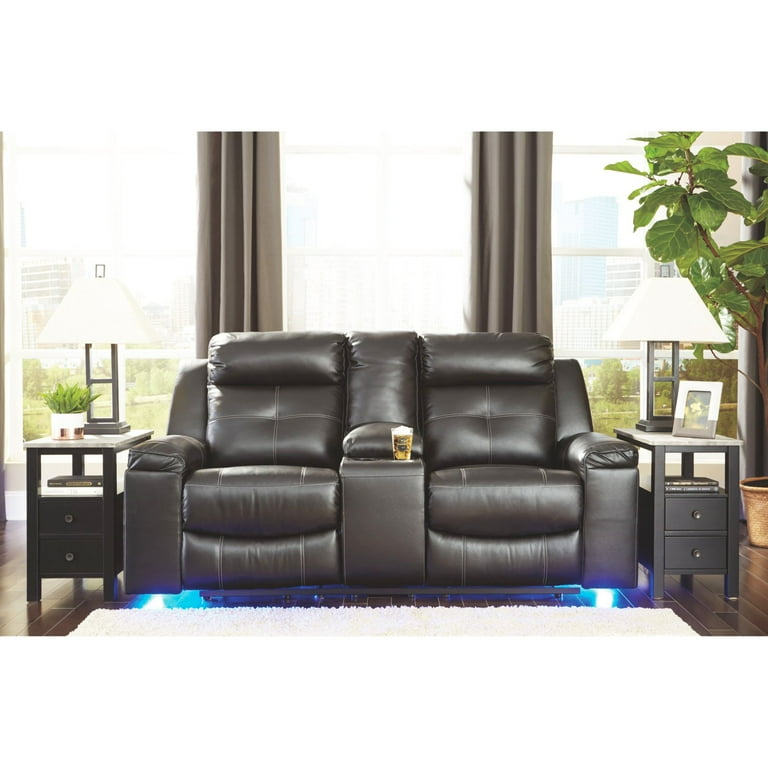 Kempten black reclining sofa sale