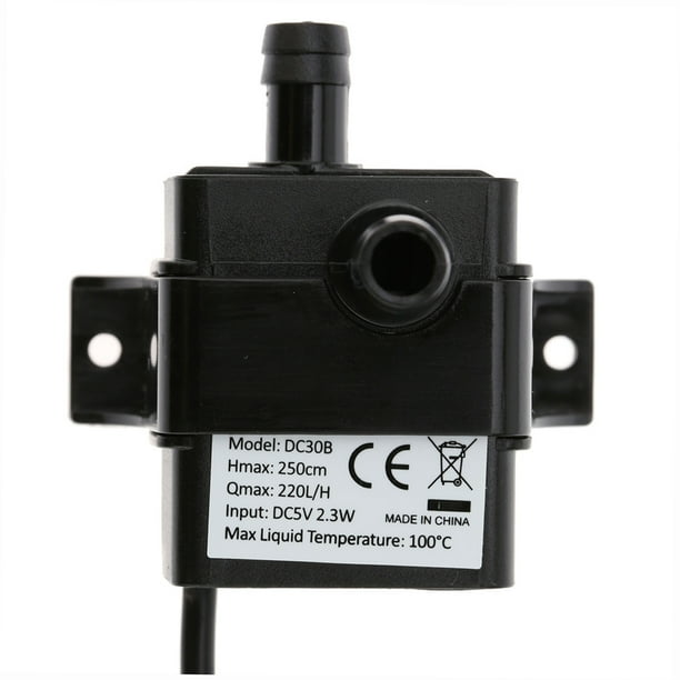 Bomba de fuente Ultra-silencioso Mini USB DC5V 2.3W bomba de aceite sin escobillas de agua impermeable acuario fuente sumergible 220L / H de circulación elevador 250cm Anself Bomba de fuente