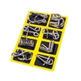 thumbnail image 1 of Hebilla de inteligencia de anillo de desbloqueo de nueve cadenas, conjunto completo de juguetes educativos, cerradura Luban, cerradura Kong Ming, conjunto completo de juguetes para niños, 1 of 1