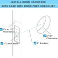 thumbnail image 2 of 5" Backset Entry Door Latch Fits 19/64" (7.6mm) Square Interface Knobset, Square Corner Faceplate, Non-Handed, Satin Nickel, 2 of 6