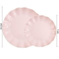 thumbnail image 2 of Platos LIYH de plástico rosa festoneados reutilizables x24, 2 of 9
