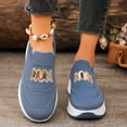 thumbnail image 2 of Platform Walking Shoes for Women Breathable Knit Slip on Loafers Casual Orthopedic Fashion Sneakers, 2 of 6