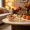 thumbnail image 4 of Steadline Glass Storage Jar,Pumpkin Shaped Crystal Container With Decorative Finish,Multi Purpose Vessel,Hold Candy And Small Trinkets On Dining Tables And Shelves, 4 of 7