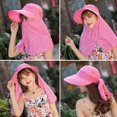 thumbnail image 4 of Sombrero de visera plegable para mujer, gorra de visera ancha enrollable, para playa y verano, 1 unidad, 4 of 4